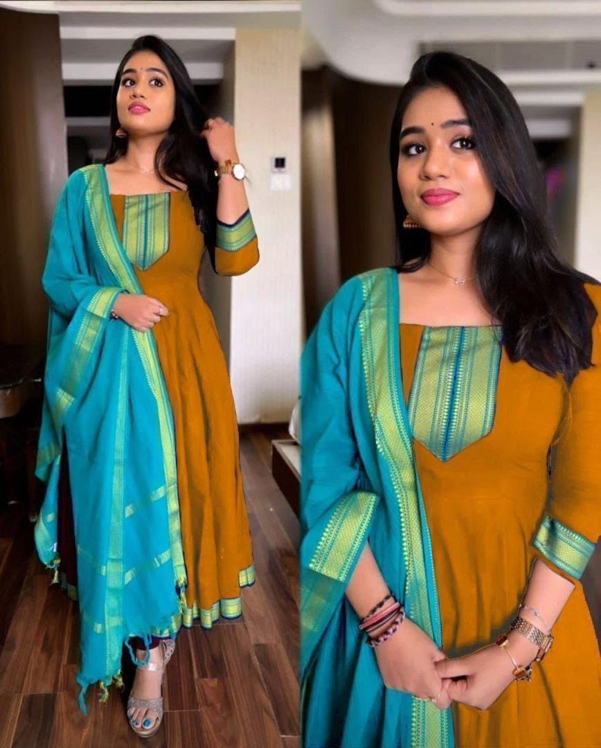 PRESENTING NEW ANARKALI DUPATTA SET S TO 7XL