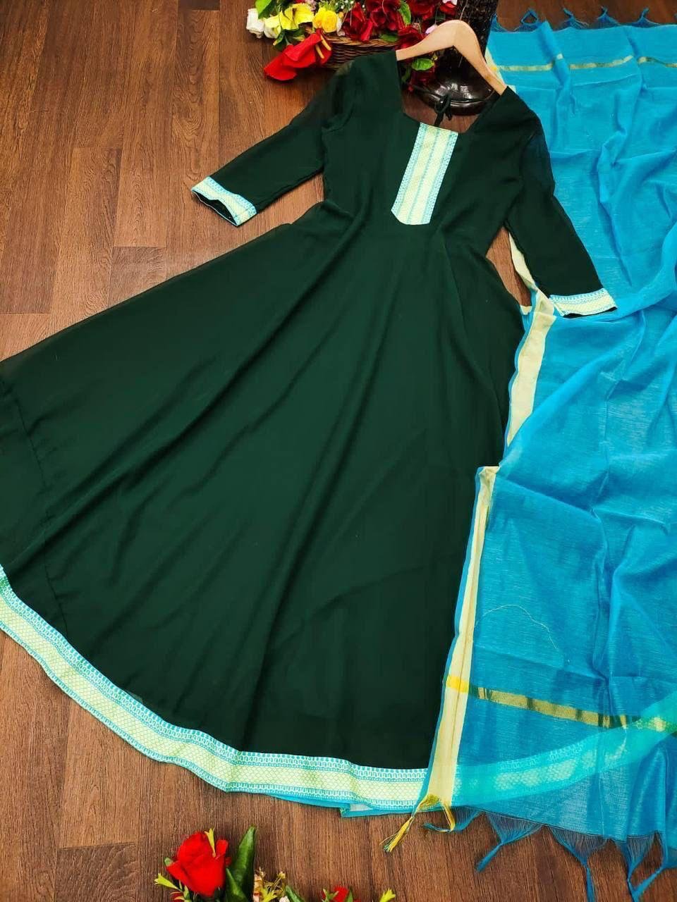 PRESENTING NEW ANARKALI DUPATTA SET S TO 7XL