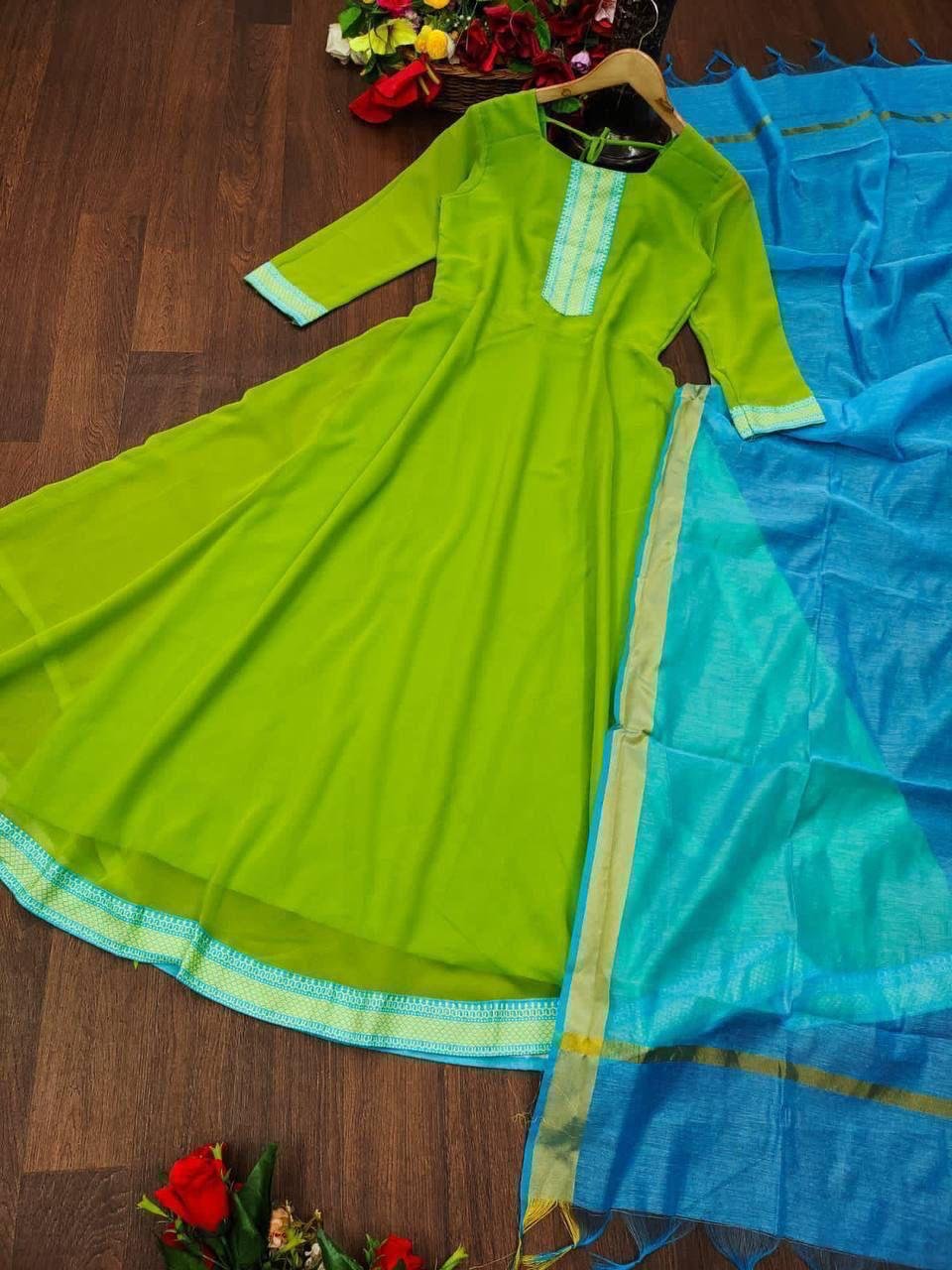 PRESENTING NEW ANARKALI DUPATTA SET S TO 7XL